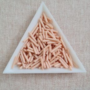 Twisted bugle 2x12mm Matted Opaque Blush Col.2023 5gms