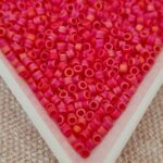 Delica 11/0,Matted Opaque Red AB DB0874, 5gms