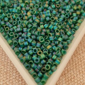 Delica 11/0, Emerald AB Matted DB0859, 5gms