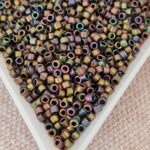 Delica 11/0 Matted Metallic Grey Dusk Gold Iris DB1055, 5gms