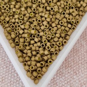 Delica 11/0, Metallic Olive Gold Matted DB0371, 5gms