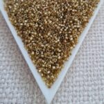 Delica 11/0, Sparkling Honey Beige Lined Chartreuse DB0909, 5gms