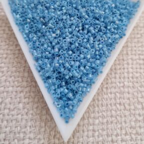 Delica 11/0, Sparkling Sky Blue Lined Opal AB DB1761, 5gms