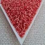 Delica 11/0, Dyed Semi-Frosted Silverlined Watermelon DB0684, 5gms