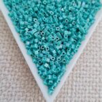 1.8mm Cube, Opaque Turquoise Green AB SB0481, 5gms