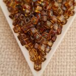 4mm Cube, Picasso Transparent Saffron SB4501, 5gms