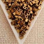 4mm Cube, Metallic Dark Bronze SB0457, 5gms