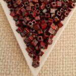 4mm Cube, Picasso Opaque Red Garnet SB4513, 5gms