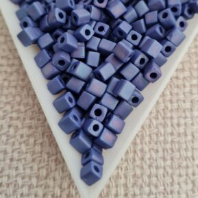 4mm Cube, Opaque Cobalt AB Matted SB0414FR, 5gms