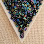 4mm Cube, Metallic Variegated Blue SB0455, 5gms