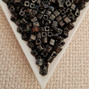 4mm Cube, Picasso Opaque Smoky Black SB4511, 5gms