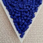 3mm Cube, Opaque Cobalt Matted SB0414F, 5gms