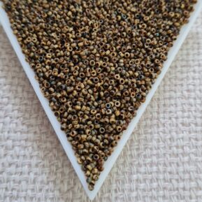 Seed bead 15/0, Picasso Opaque Brown Tan, color 4517, 5gms