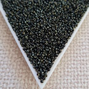 Seed bead 15/0, Picasso Opaque Smoky Black, color 4511, 5gms