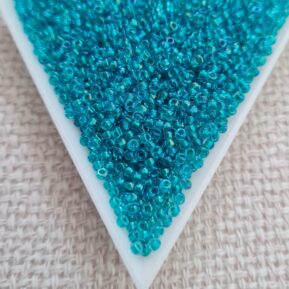 Seed bead 11/0, Fancy Lined Teal Green, color 3742, 5gms