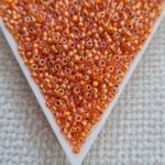 Seed bead 11/0, Silver Lined Orange AB, color 1008, 5gms