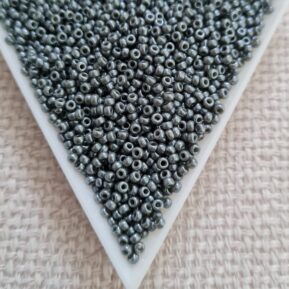 Seed bead 11/0, Opaque Luster Smoke Grey, color 2479, 5gms