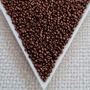 Seed Bead 11/0, Metallic Opaque Bronze, color 457B, 5gms