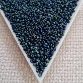Seed bead 11/0, Picasso Opaque Cobalt, color 4518, 5gms