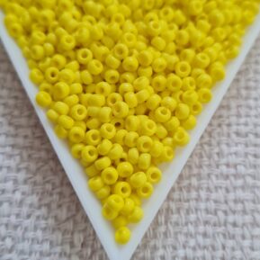 Seed bead 8/0, Opaque Yellow, color 0404, 5gms