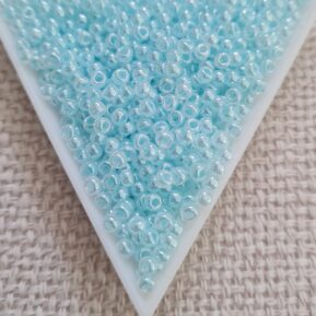 Seed bead 8/0, Light Aqua Ceylon, color 0522, 5gms