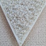 Seed bead 8/0, Gilt Lined White Opal, color 0551, 5gms