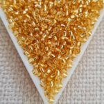 Seed bead 8/0, Silver Lined Gold, color 0003, 5gms