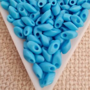 Long Magatama 4x7mm, Opaque Turquoise Blue, 5gms