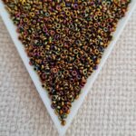 Spacer bead 2.2x1mm, Metallic Gold Iris, col. SPR0462, 5gms