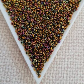 Spacer bead 2.2x1mm, Metallic Gold Iris, col. SPR0462, 5gms