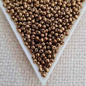 Drop beads 2.8mm, Metallic Dark Bronze, 5gms