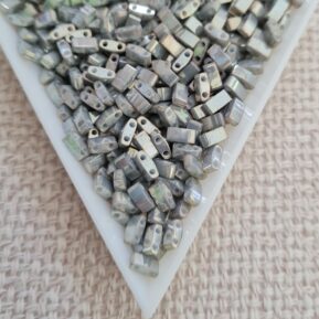 Half tila 5x2.3x1.9mm, Opaque Smoke Grey Luster, col. HTL1865, 5gms