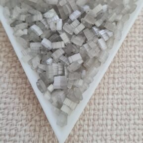 Half tila 5x2.3x1.9mm, Silk Pale Grey, col. HTL2598, 5gms