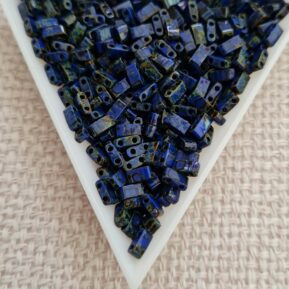 Half tila 5x2.3x1.9mm, Picasso Opaque Cobalt, HTL4518, 5gms