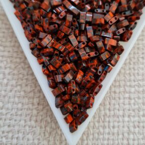Half tila 5x2.3x1.9mm, Picasso Opaque Orange, HTL4520, 5gms